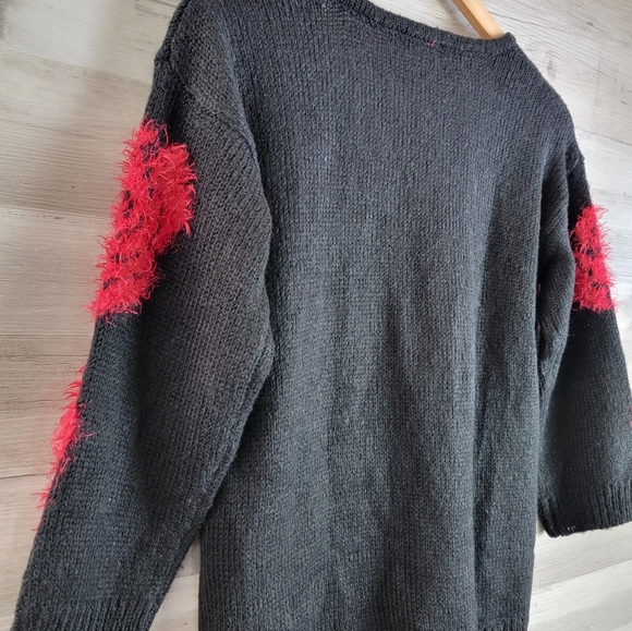 Cable & Guage Raised Rose Ribbed Knit Sweater Womens Size Small - Picture 8 of 16